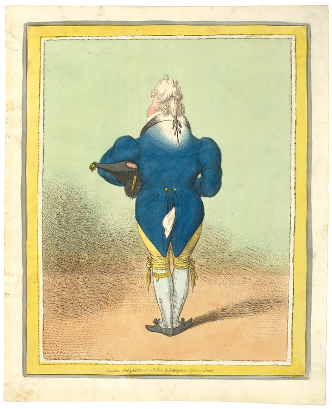 PRINCE OF WALES FROM BEHIND JAMES GILLRAY ANDREW EDMUDNS PRINTS