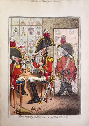 Hero's Recruiting at Kelsey's  or Guard Day at St James  1797 James Gillray  Andrew Edmunds Prints
